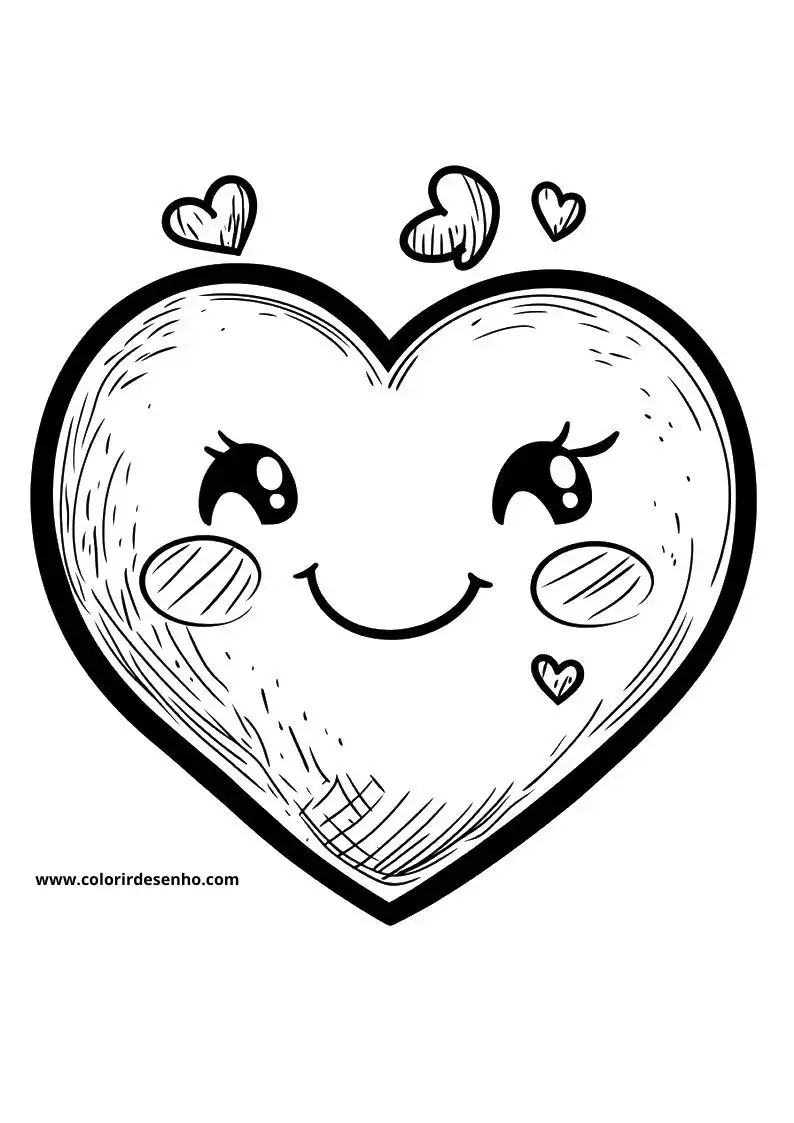heart smiling and blushing