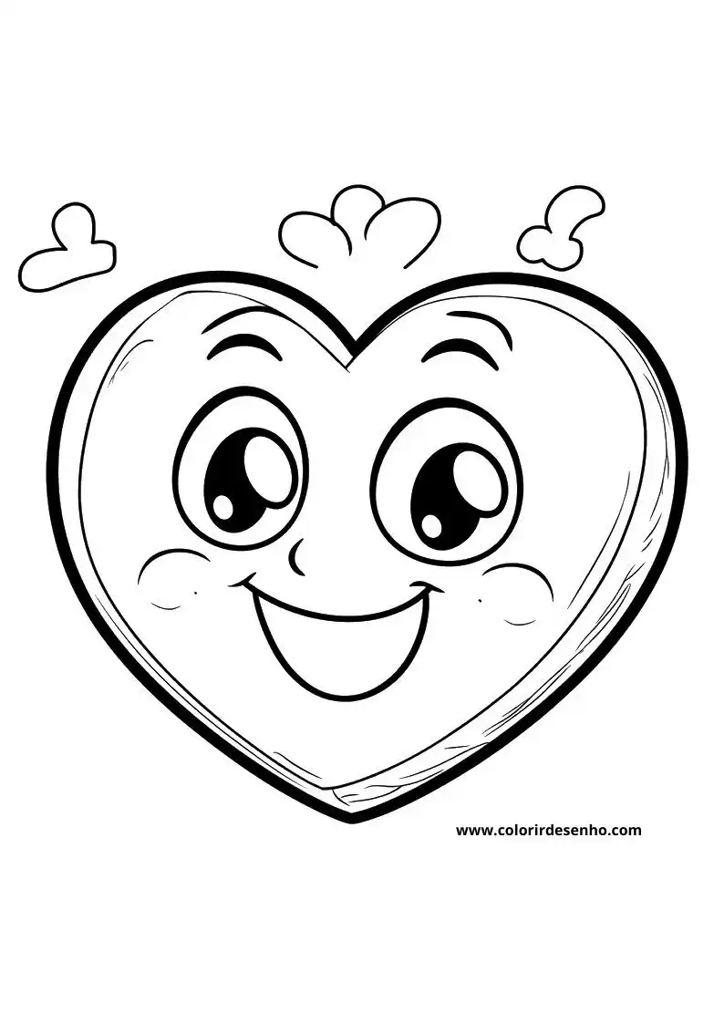 heart smiling and waving