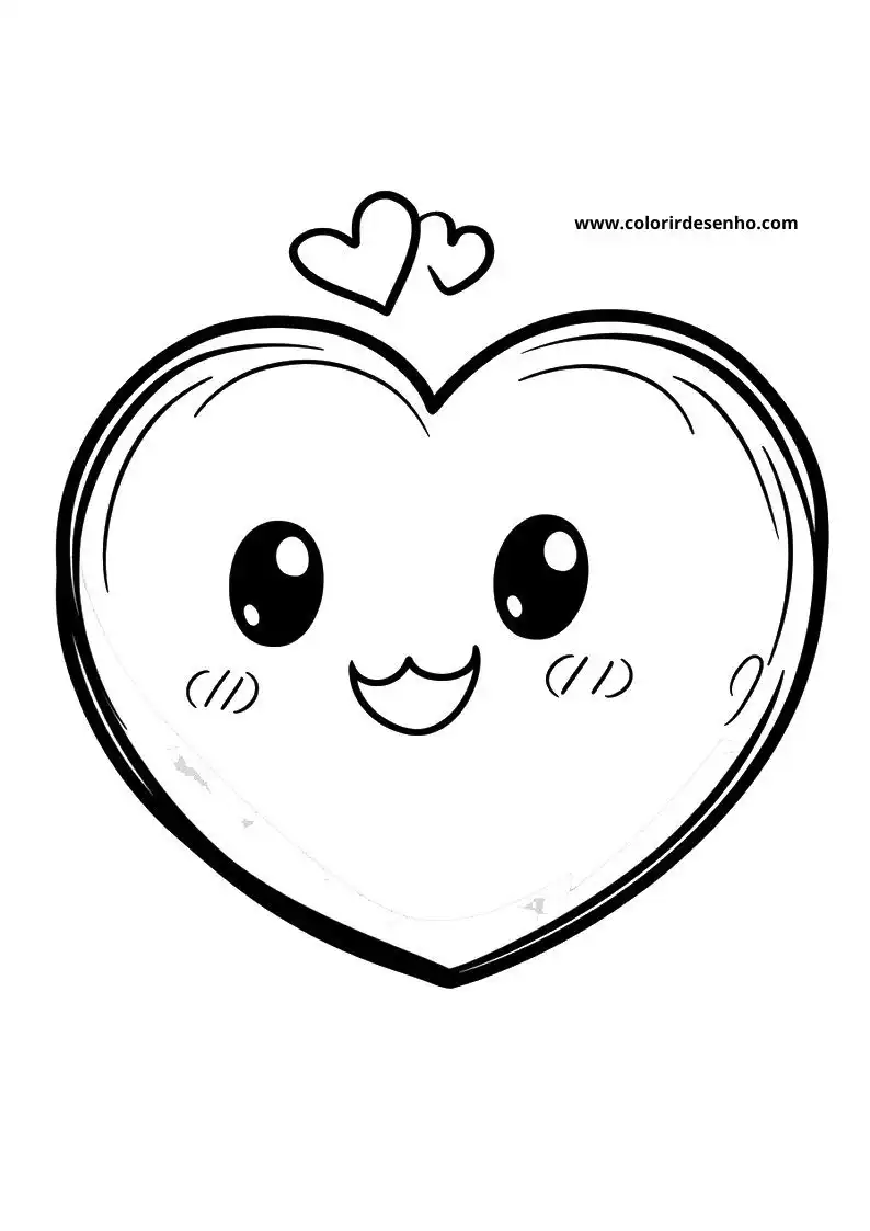 heart smiling and wearing tiny heart crown on top of its head