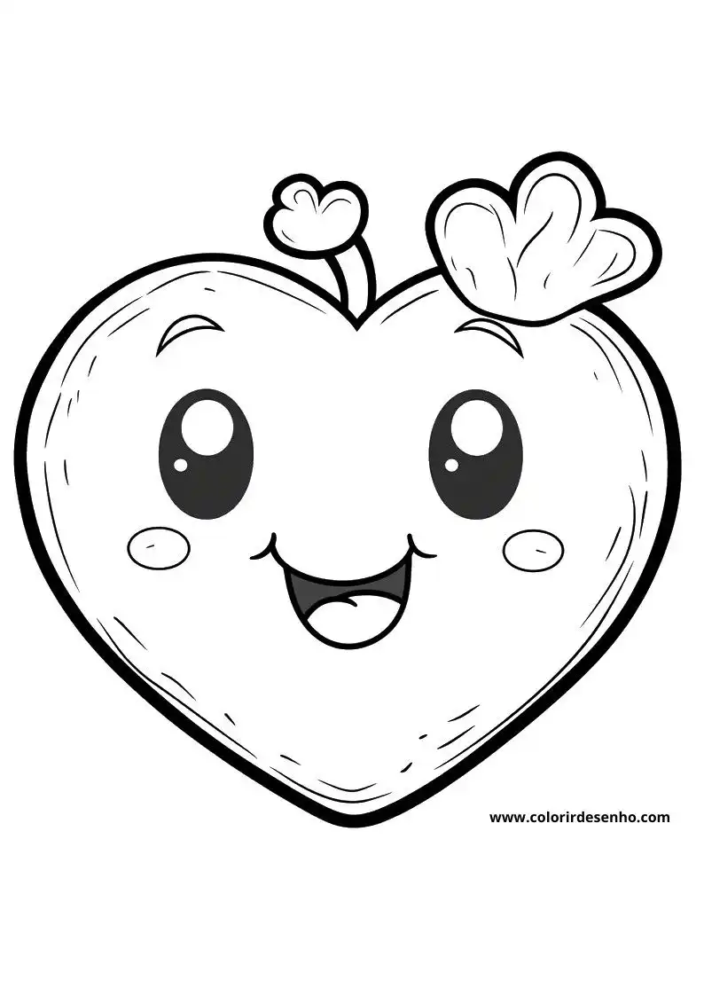 heart smiling happily with small wings on top of its head