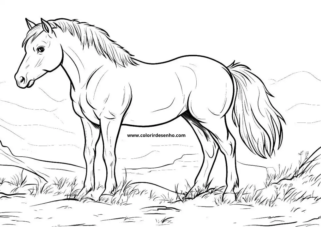 horse standing in field with grasses around it