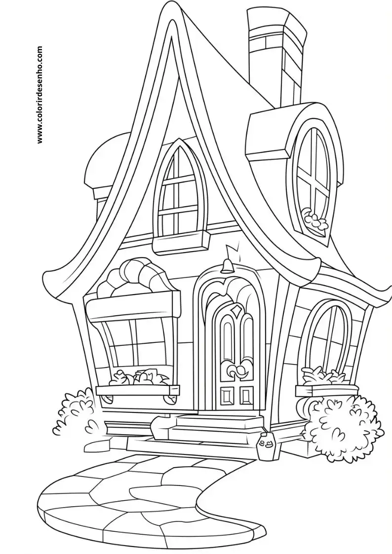 house has a quaint charming design with decorative elements and a welcoming entrance