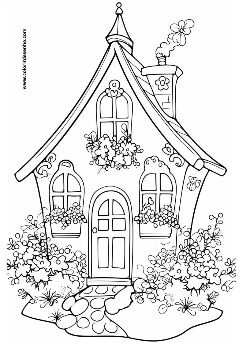 house has a quaint cottage like appearance with a steeply pitched roof