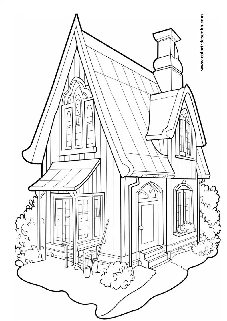 house has a quaint cottage style design with a steeply pitched roof and dormer