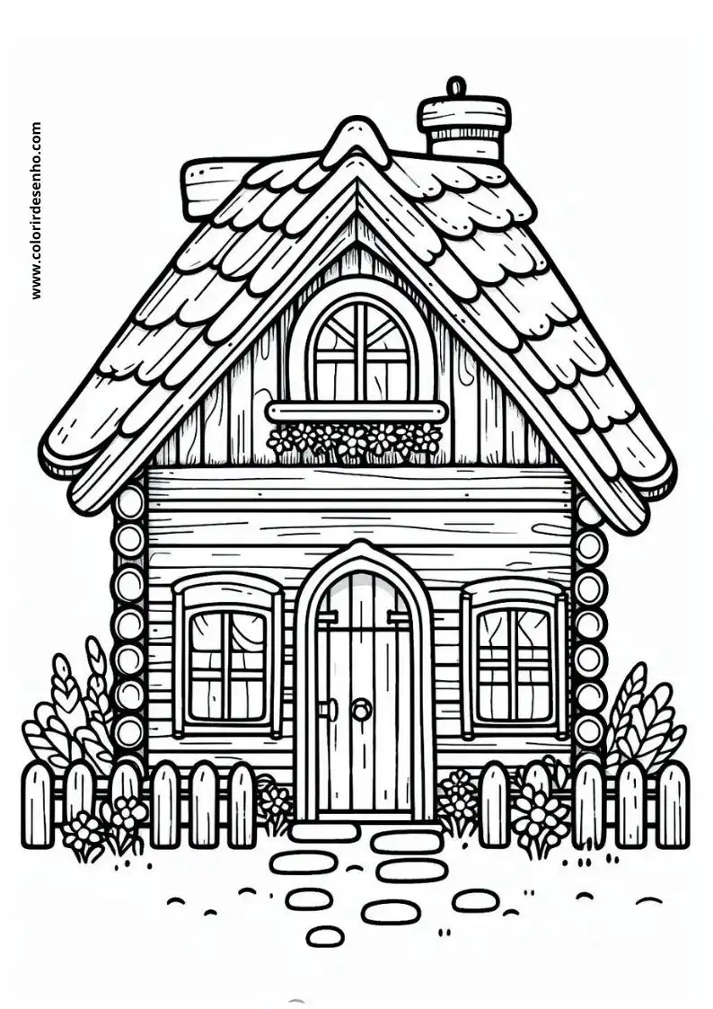 house has a thatched roof and arched window