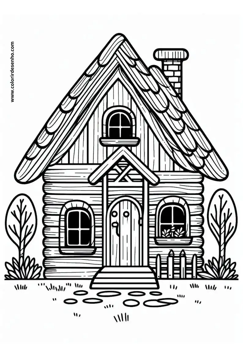 house has a thatched roof and chimney small door with window above it two