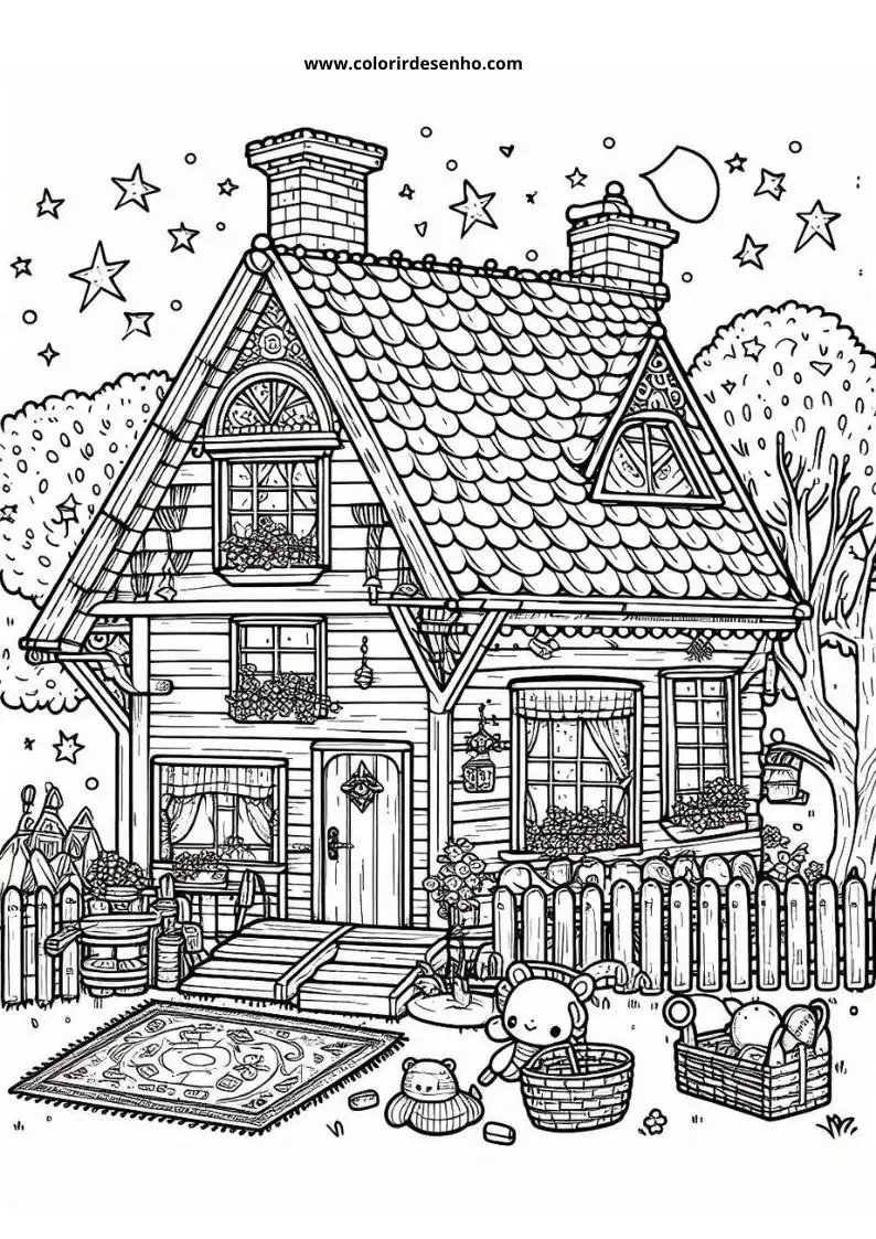 house has quaint cottage like appearance with shingled roof and chimney surrounded by trees