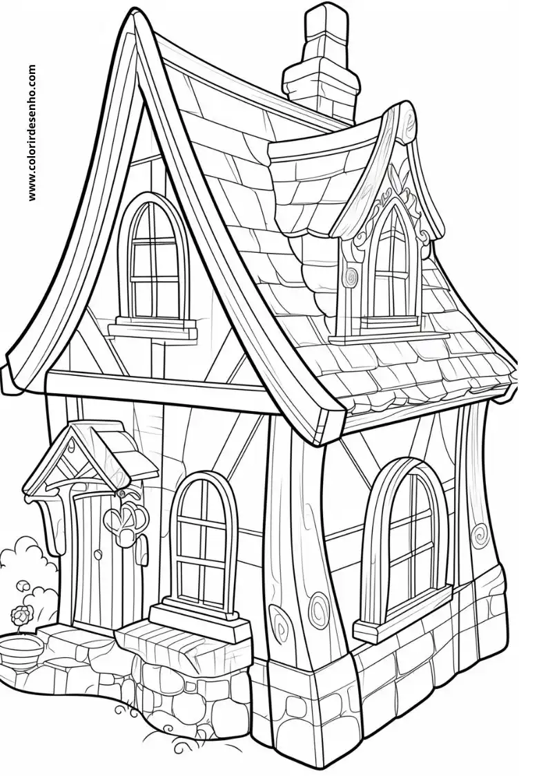 house is a quaint cottage like house with a thatched roof and chimney it