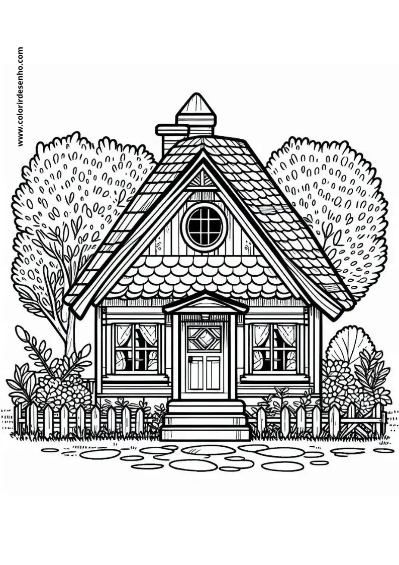 house is a quaint cottage with a pointed roof and small windows