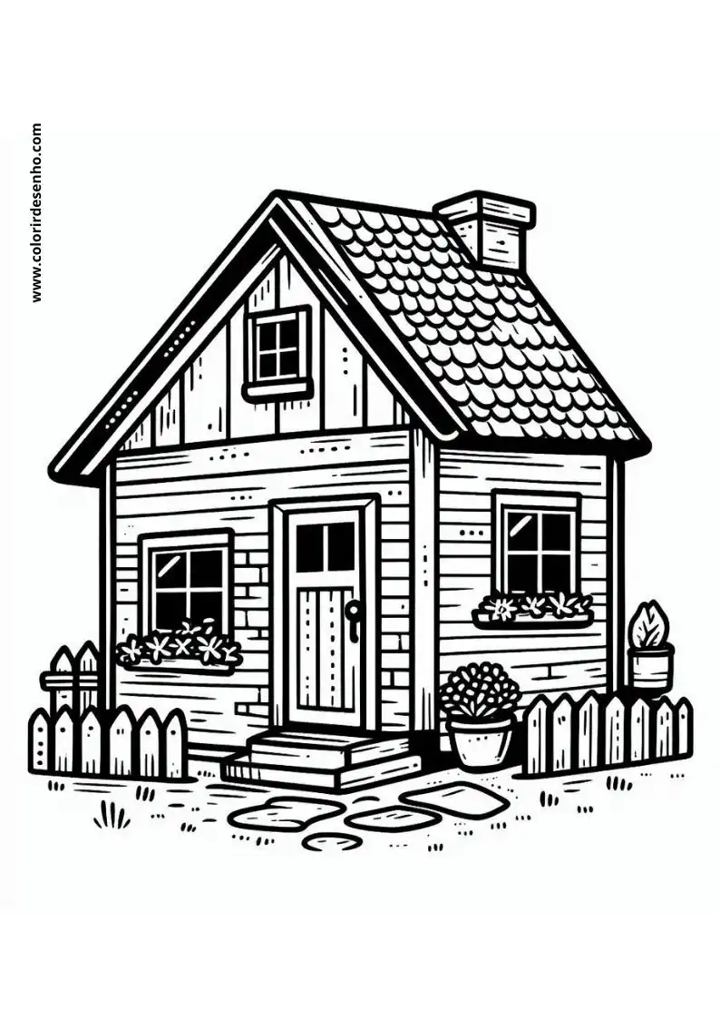 house standing in front of a picket fence windows and door clearly visible