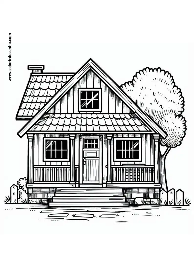house standing on a lawn with trees in the background