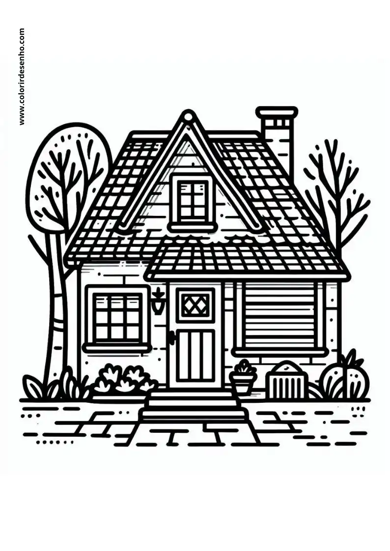 house standing on a street with trees and bushes in front