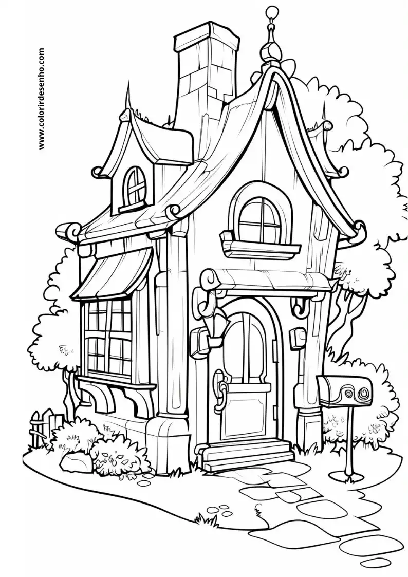 house stands quaintly in garden
