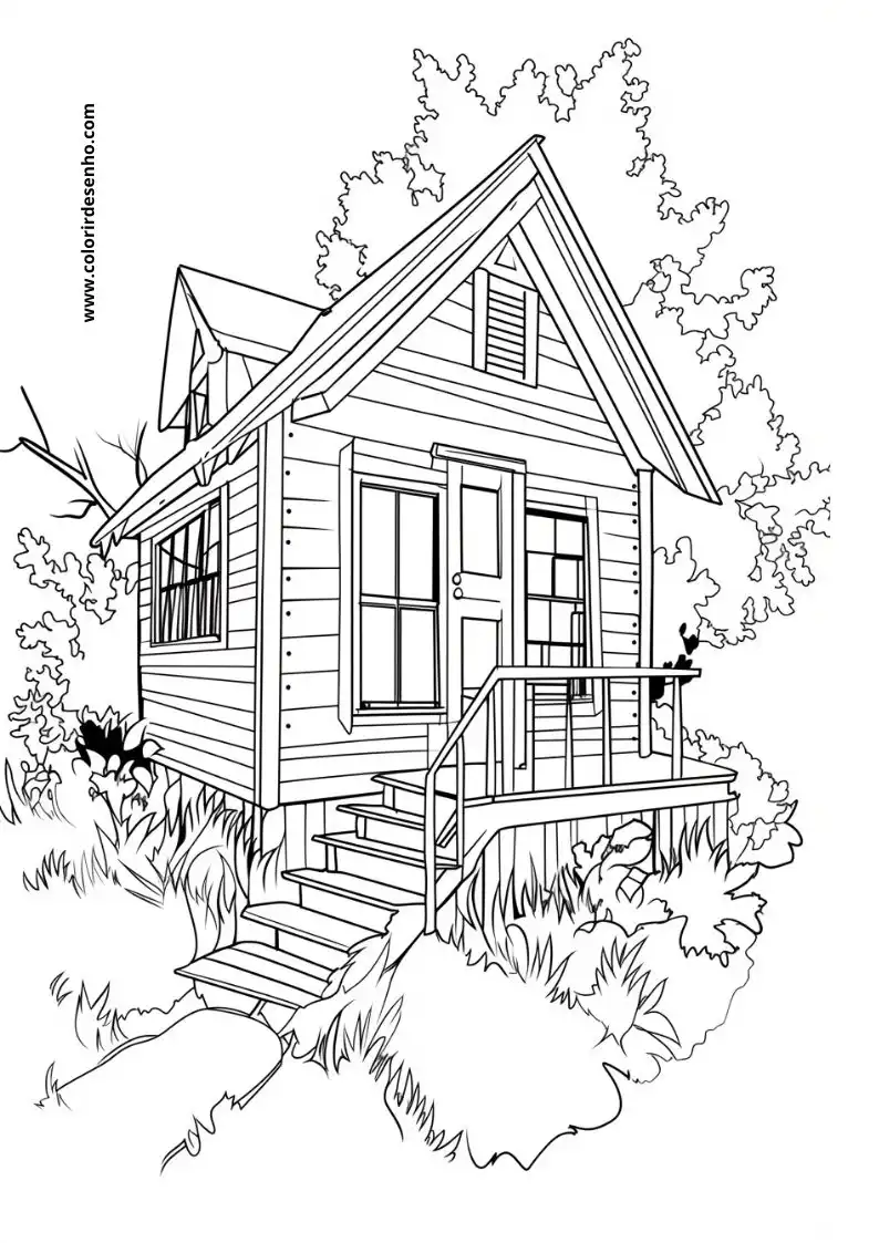 house treehouse in forest