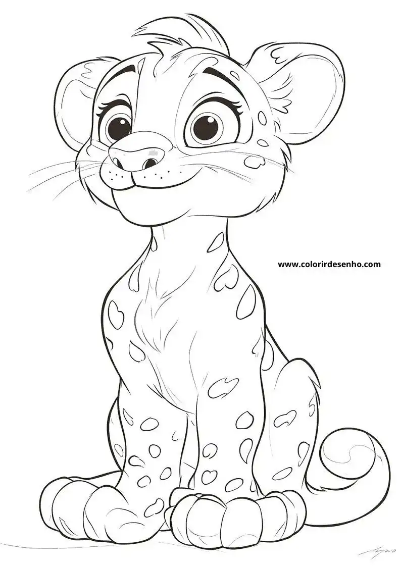 jaguar cub sitting and looking curious