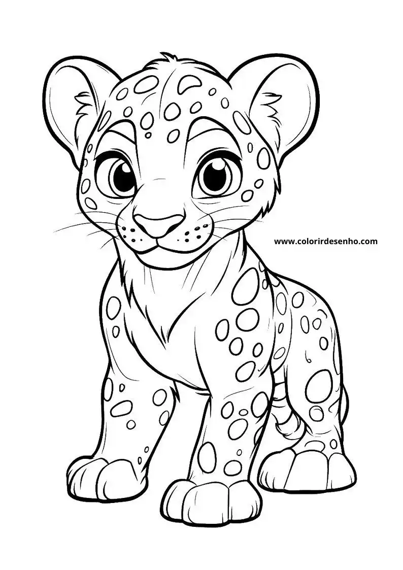 jaguar cub standing upright in spotted coat
