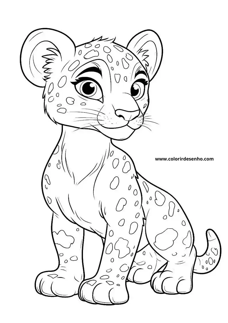 jaguar cub standing upright with playful expression