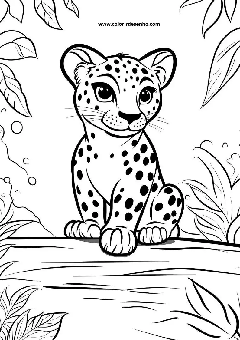 jaguar sitting by a stream in jungle setting