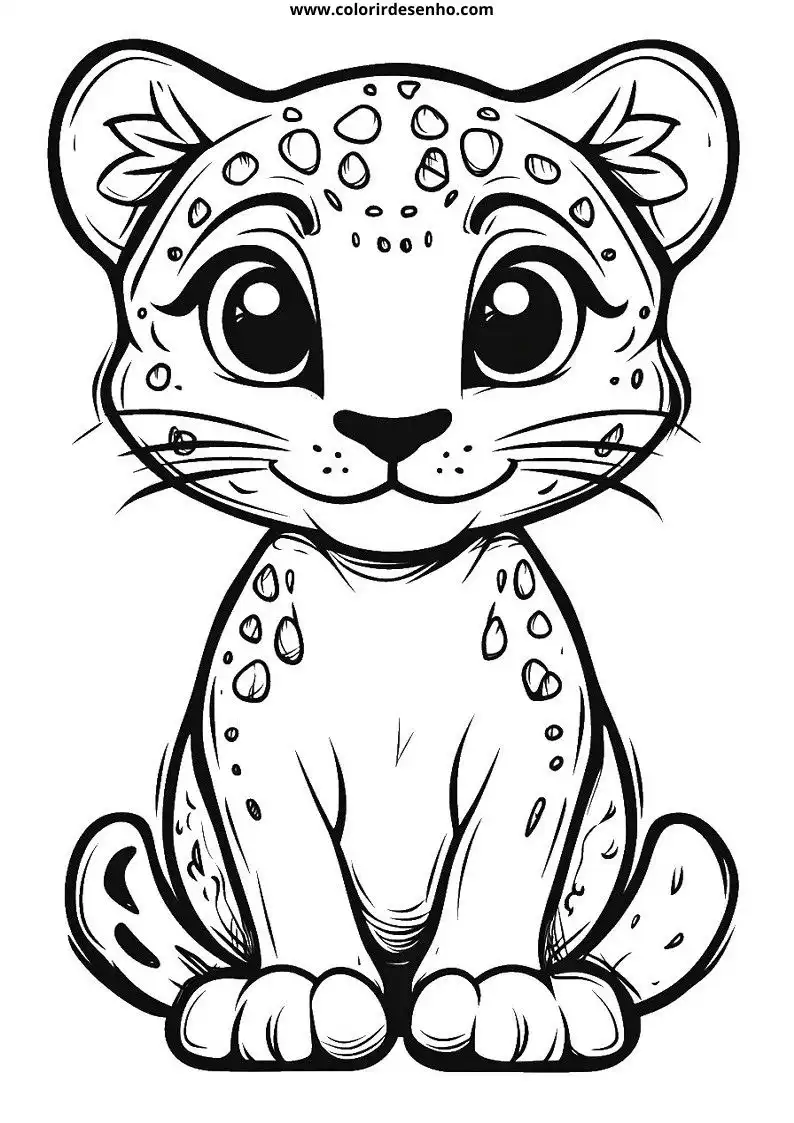 jaguar sitting on branch wearing floral headband in forest setting