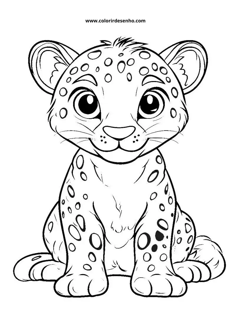 jaguar sitting on branch with leaves and flowers in background