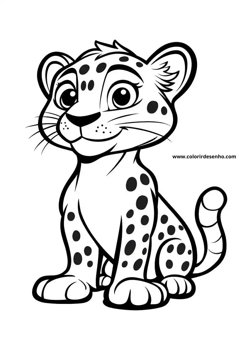 jaguar sitting upright with spotted fur and big eyes