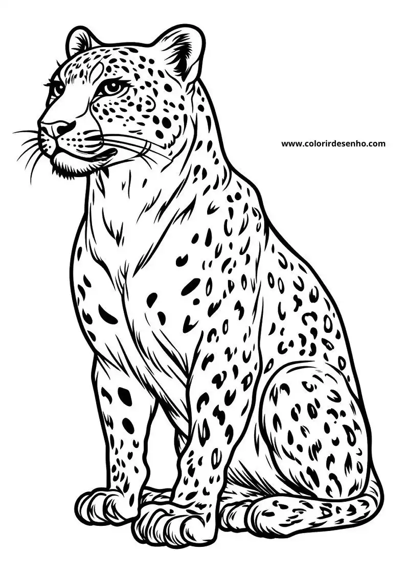 jaguar sitting with fierce gaze in jungle