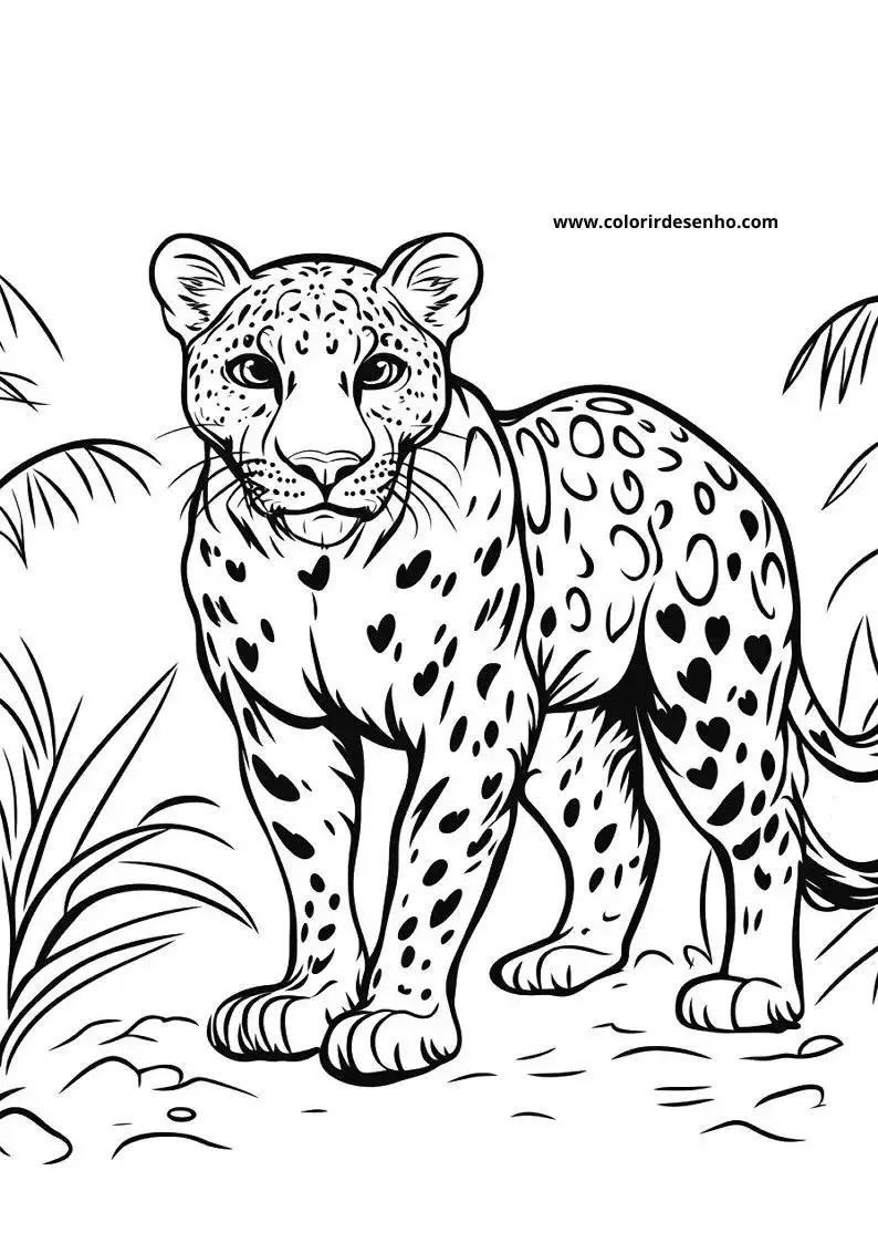 jaguar standing tall on a rocky outcrop surrounded by lush foliage its coat adorned