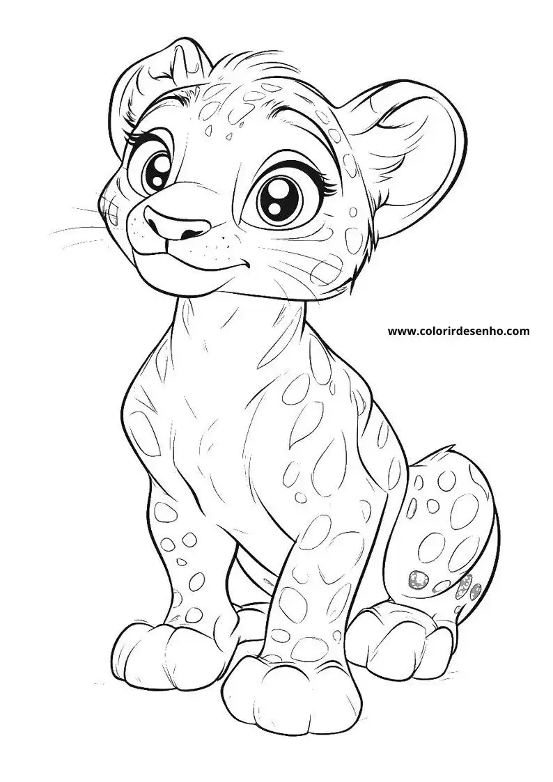 jaguar standing upright in a playful pose wearing a tiny hat and smiling warmly