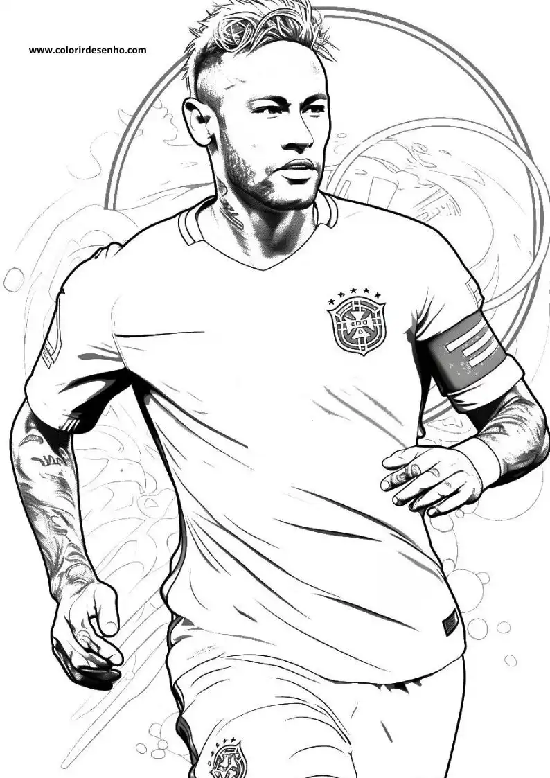 neymar running in soccer jersey