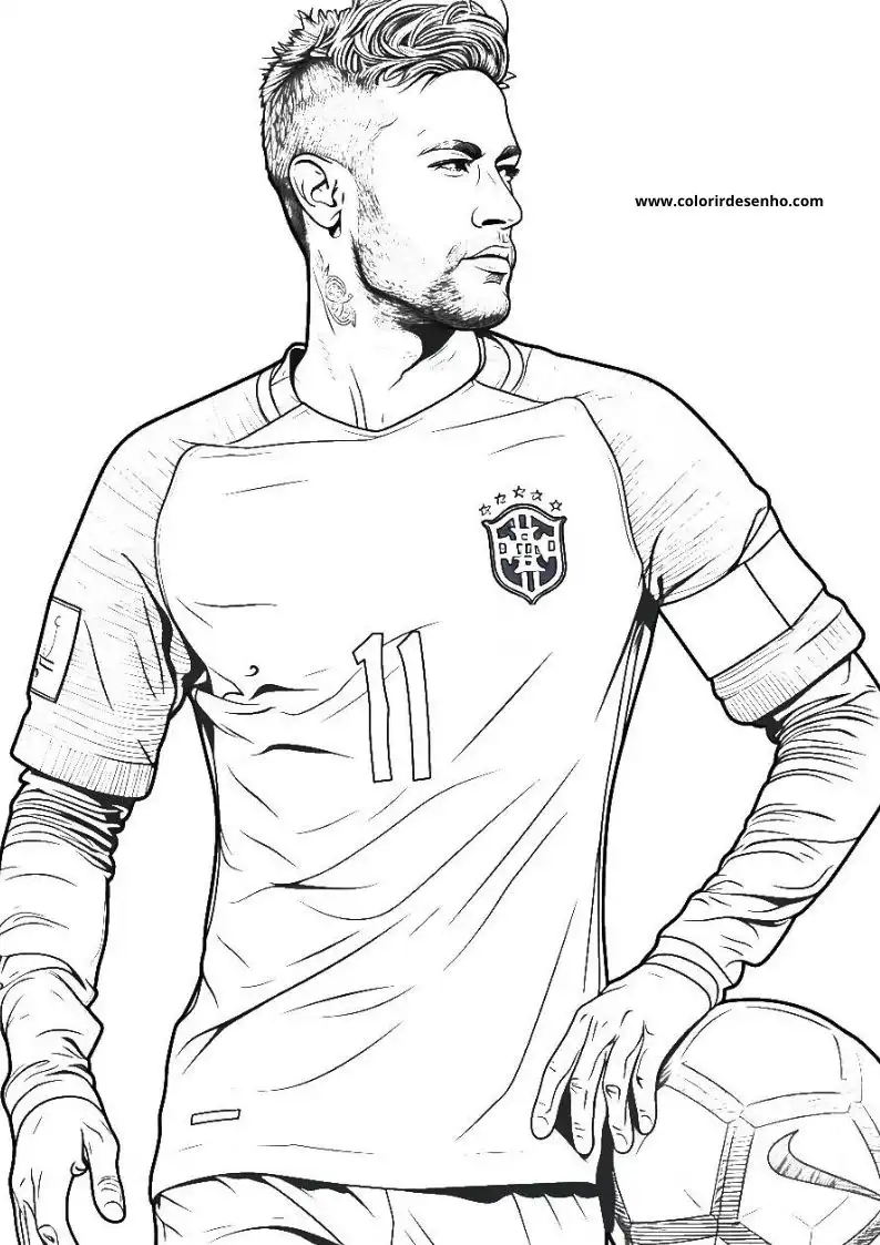 neymar standing with ball in hand and wearing jersey number 11