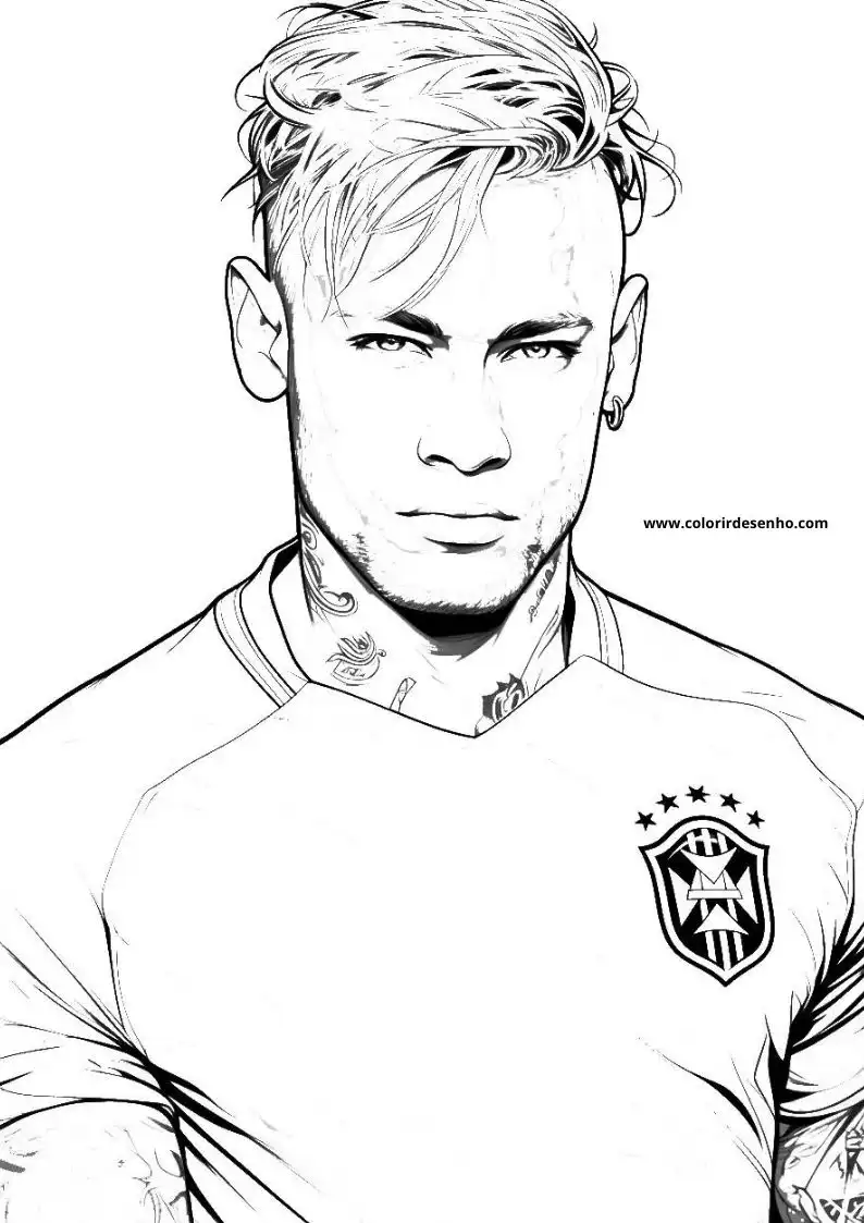 neymar wearing jersey and showing tattooed chest
