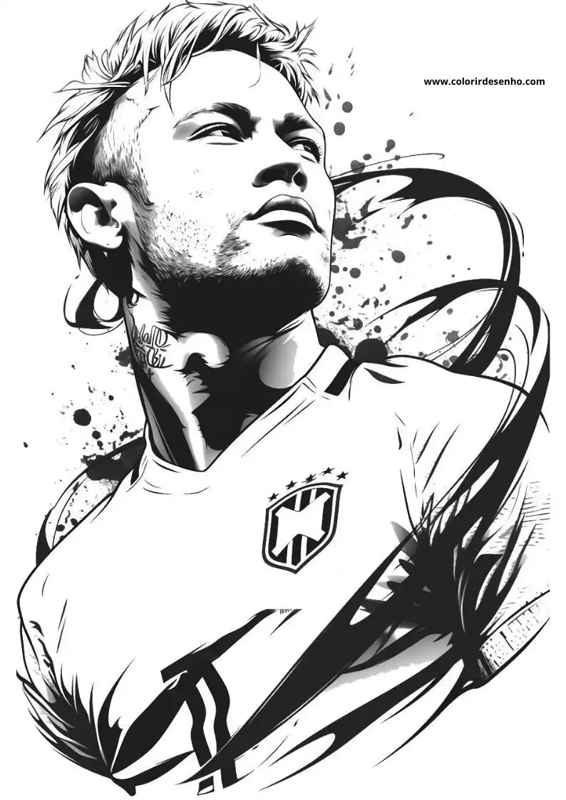 neymar wearing jersey looking up