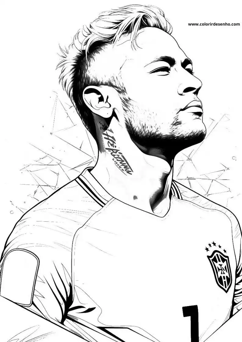 neymar wearing jersey with number 1 and club logo on chest