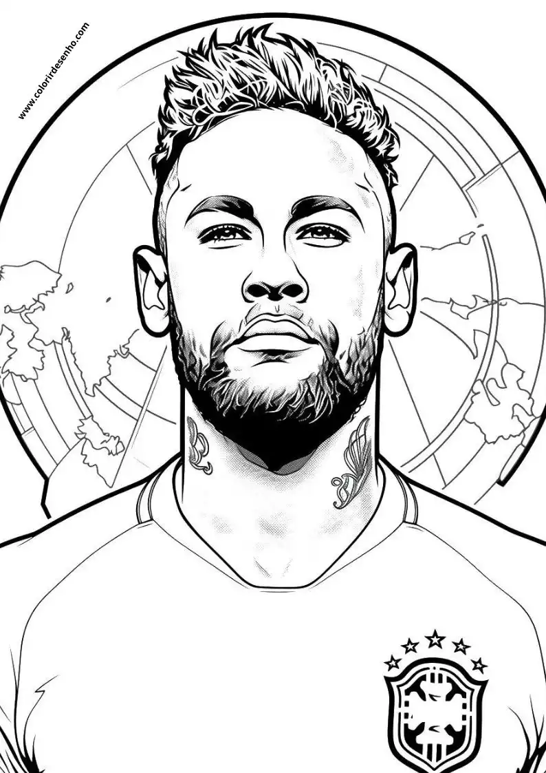 neymar wearing soccer jersey with star emblem