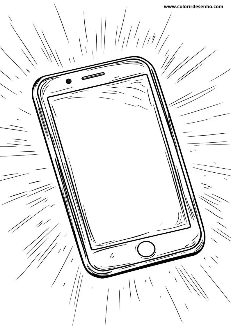 phone flying through air with speed lines around it