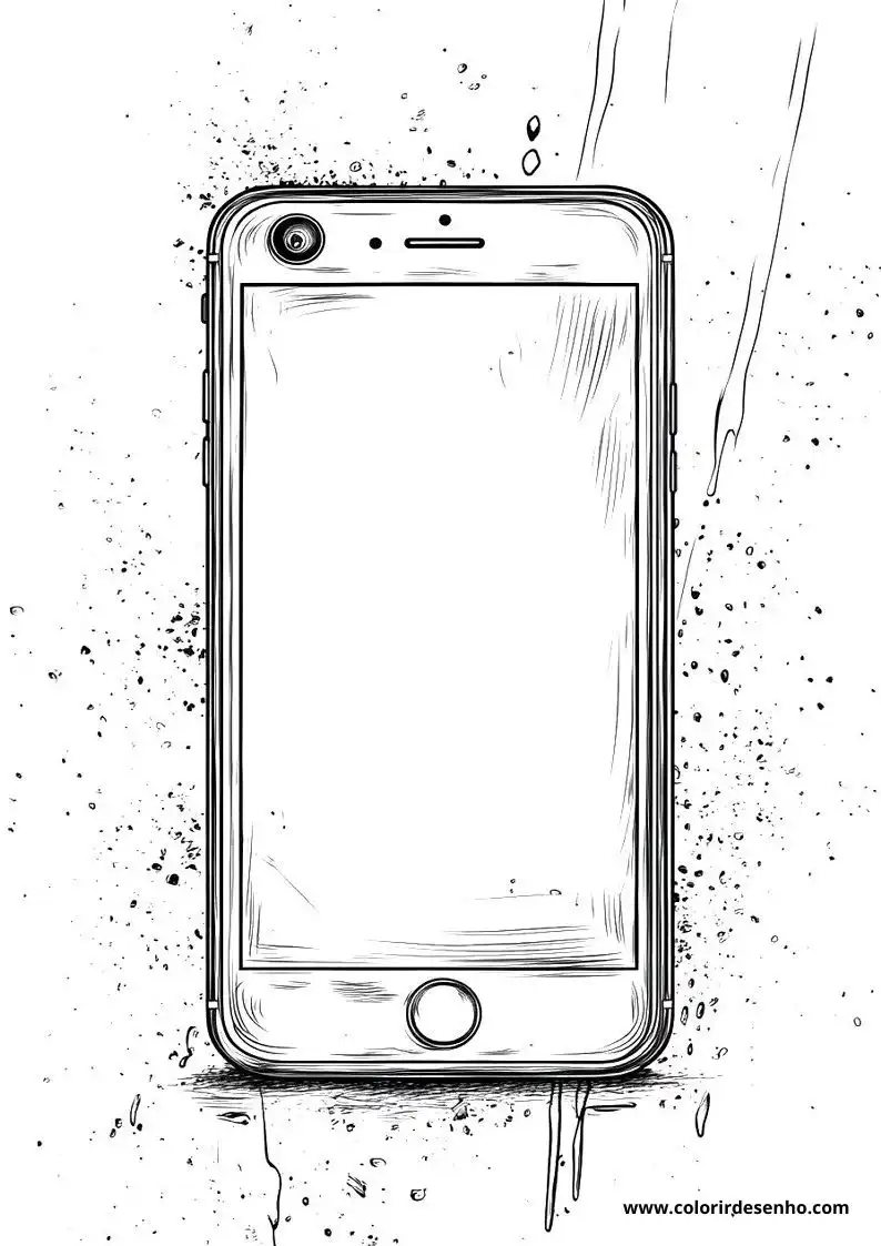phone standing upright on a textured surface screen blank and centered frame detailed