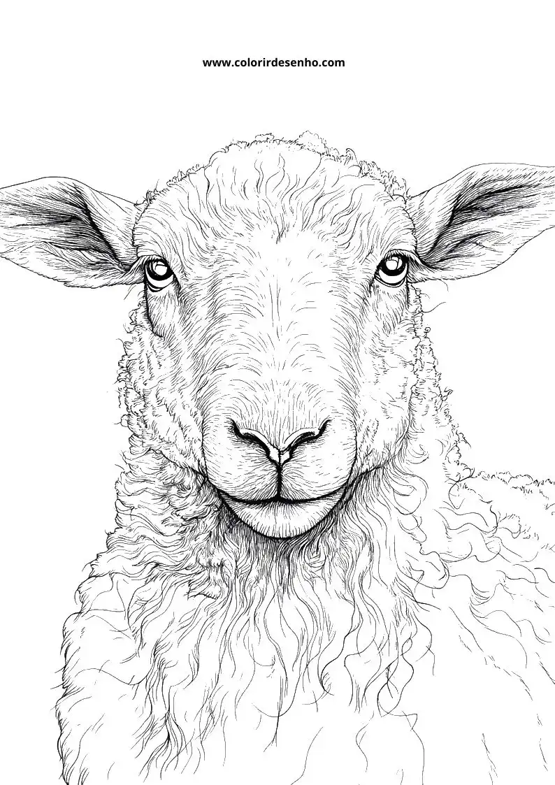 sheep looking directly at viewer