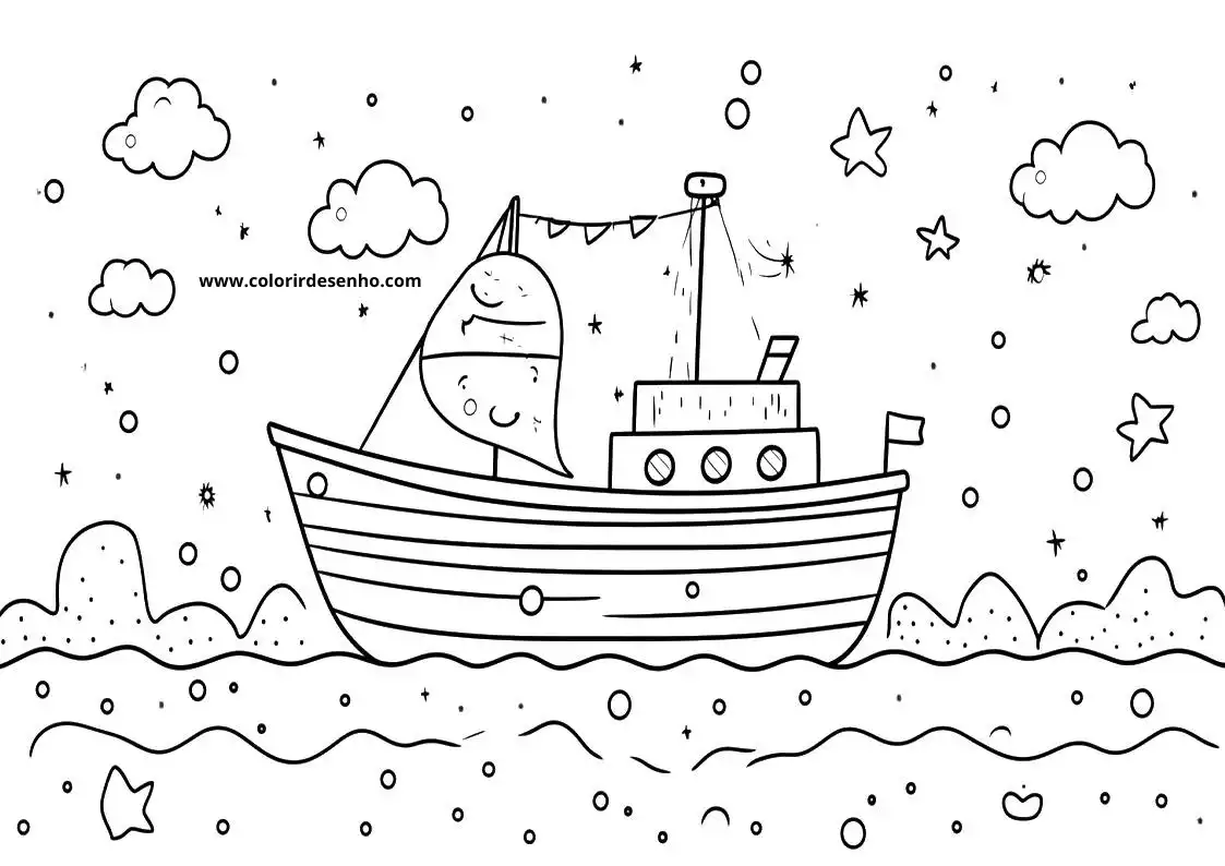 ship floats on water under stars and clouds