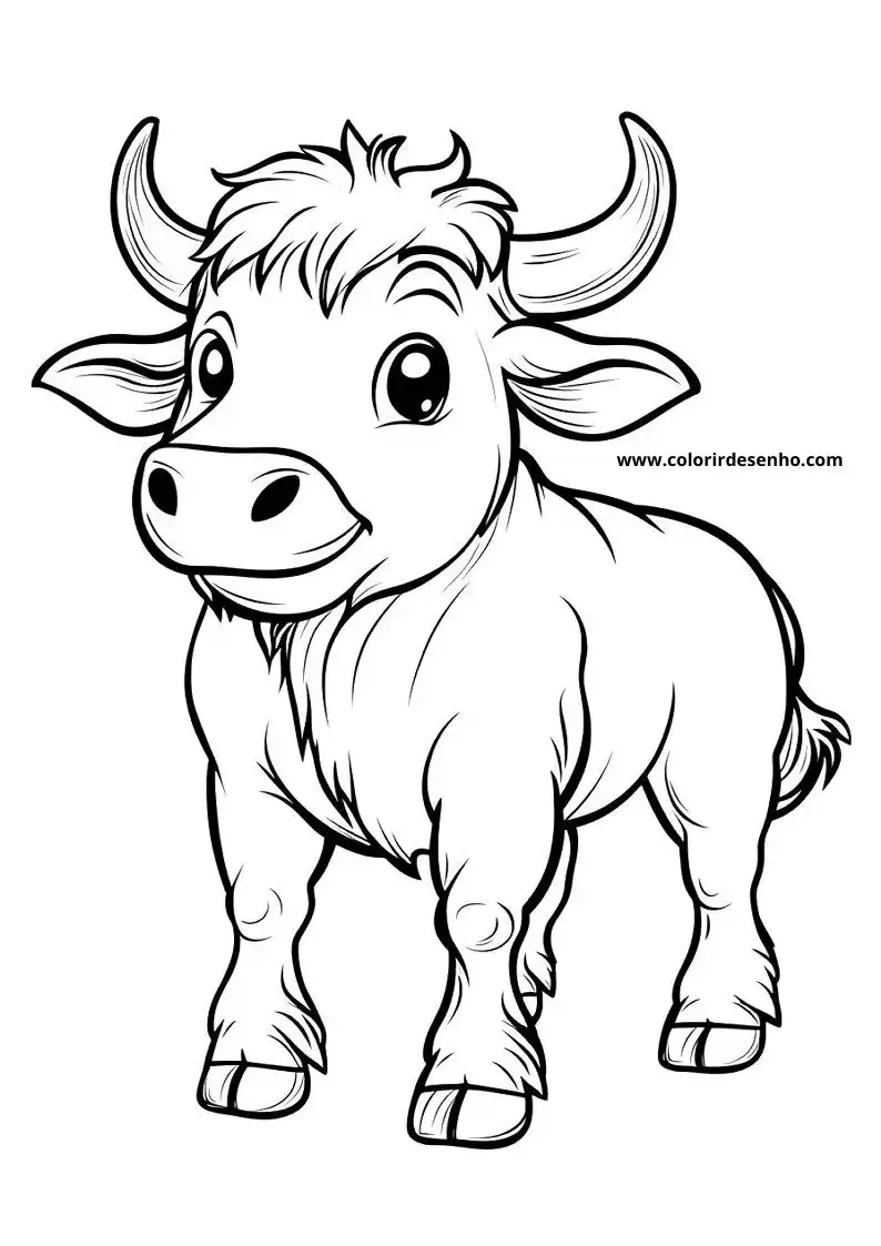 smiling baby bull standing alertly