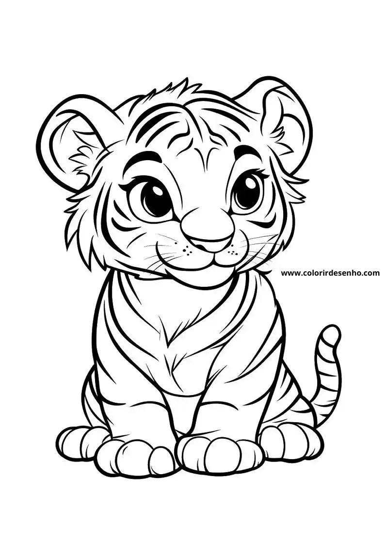 tiger cub sitting up