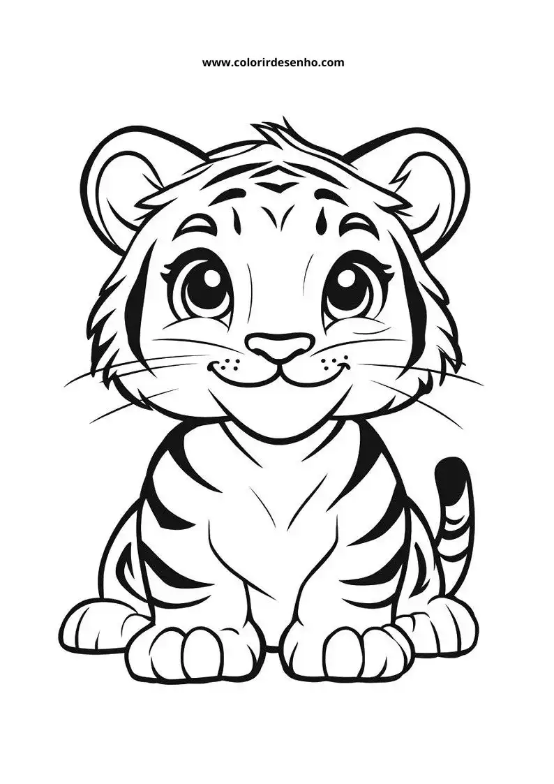 tiger sitting upright wearing a crown in a simple setting