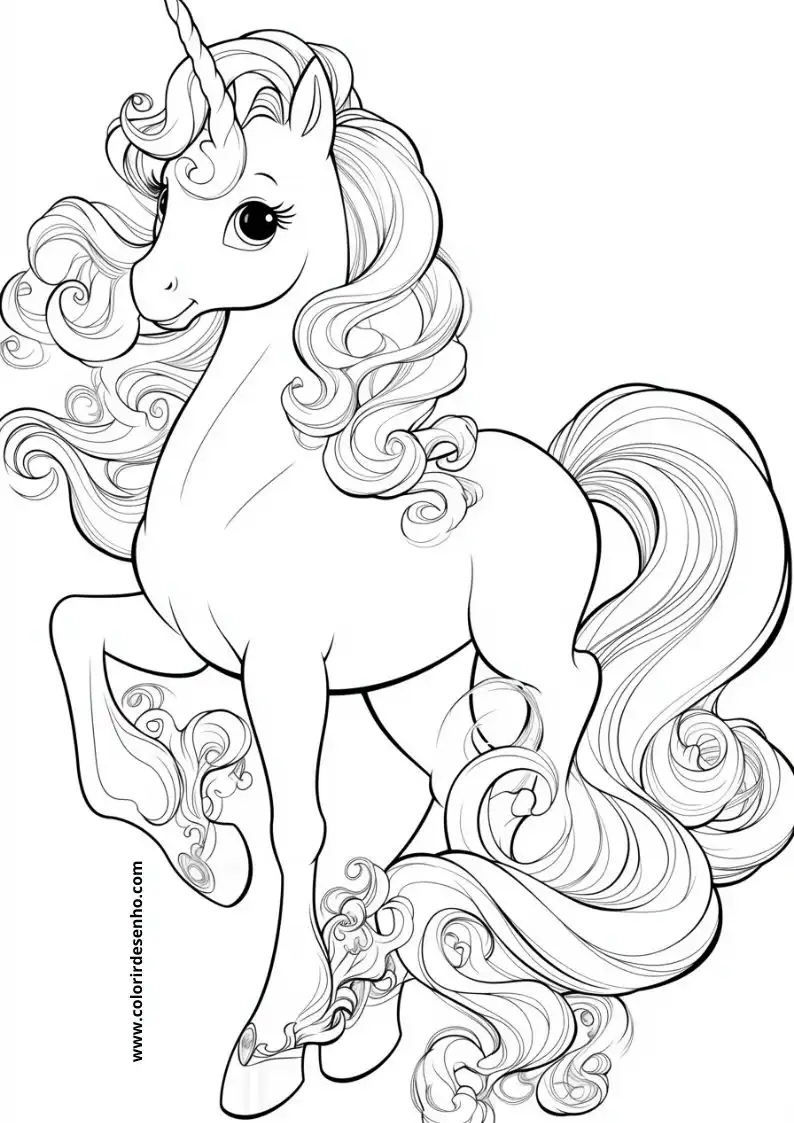 unicorn standing on hind legs wearing a crown with long flowing mane and tail