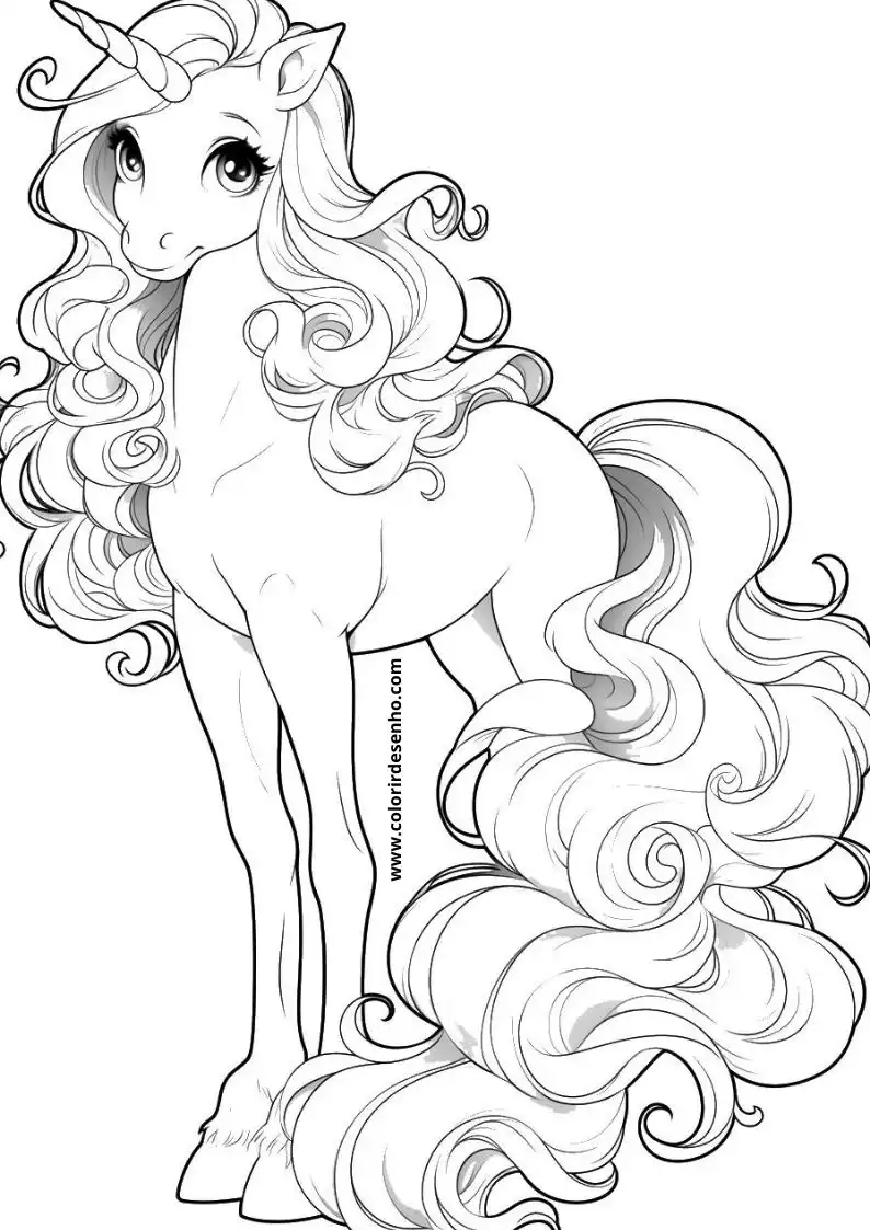 unicorns with long flowing hair standing on hind legs