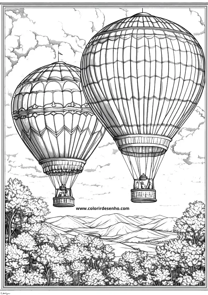 Balloon Coloring Pages 6
