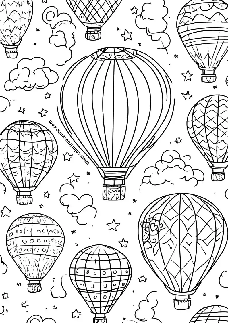 Balloon Coloring Pages 9