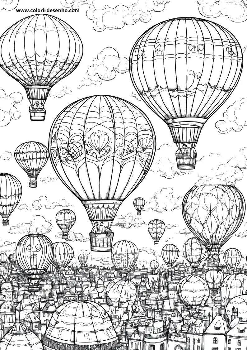 Balloon Coloring Pages For All Ages 4