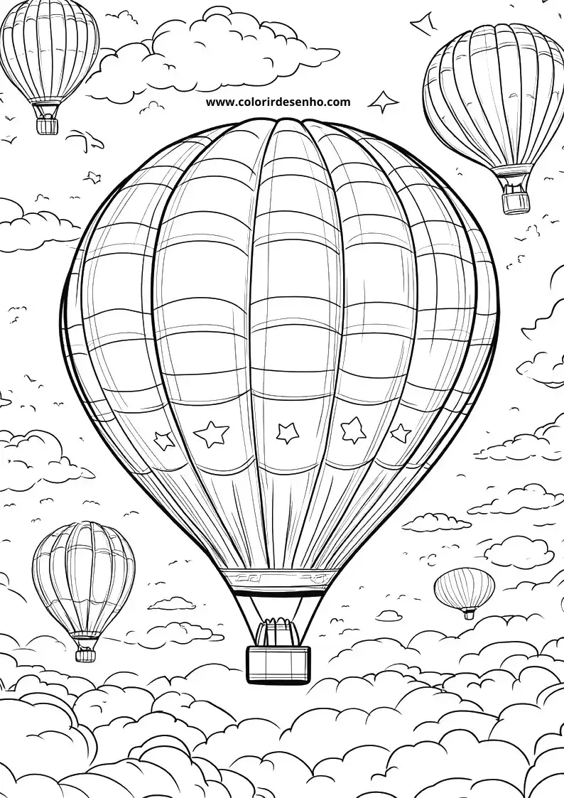 Balloon Coloring Pages For All Ages 7