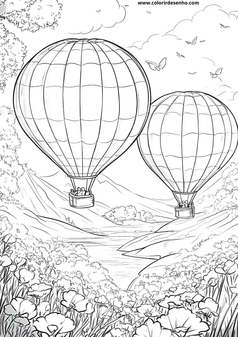 Balloon Coloring Pages For All Ages 8