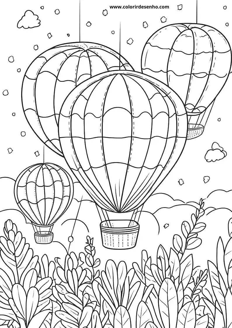 Balloon Coloring Pages For Kids And Adults 1