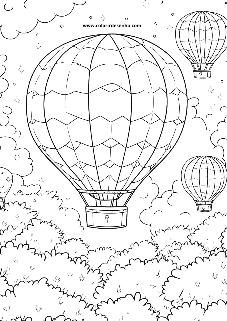 Balloon Coloring Pages For Kids And Adults 3